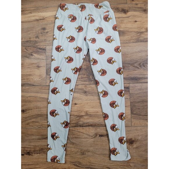 OS LuLaRoe One Size Leggings Fox Foxes Woodland Nature Rare ! - Picture 2 of 10